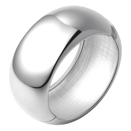 LUCSIS Gold/Silver Polished Chunky Bangle Bracelet for Women, Wide Twisted Cuff Hinged Bangle Oval Bracelet, Minimalist Bangle Trendy Jewelry Gifts