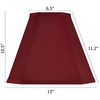 GO&SO Set of 2 Burgundy Bell Lamp Shades Fabric Lampshade,