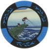 Casino Chip Marker Ukiyo-e B Blue MK0138
