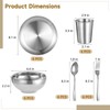 30 Pcs Stainless Steel Dinner Set, Includes 6 Plates, 6