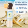 Sunscreen Setting Powder SPF 50 +,Translucent Mineral Sunscreen with Brush
