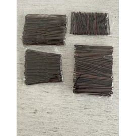 Brown Bobby Pins & U Shaped Hair Pins with Cute Case, 250 CT Wavy Bobby Pins for Buns, Premium U Hair Pins for Women, Girls and Kids, Great for All Hair Types, Various Sizes