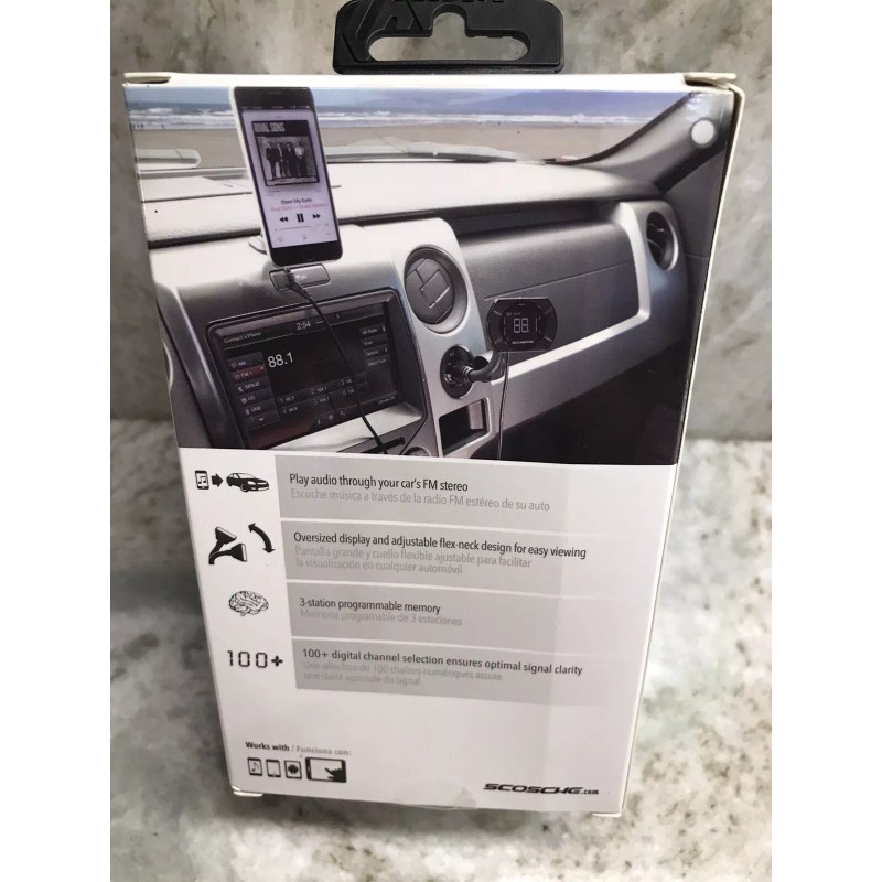 Scosche FMTD13-SP1 Digital FM Transmitter With Back Lit Display And