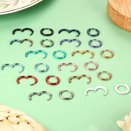 Kakonia 12 Pairs Small Stainless Steel Hoop Earrings for Women Huggie Cartilage Hoop Earrings for Men Helix Daith Tragus Ear Piercings Jewellery for Multiple Piercing Silver Gold Sleeper Earrings 10MM