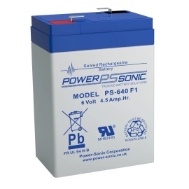 Power-Sonic Power Sonic 6V 4.5AH AGM Sealed Lead Acid Battery Maintenance Free 20hr