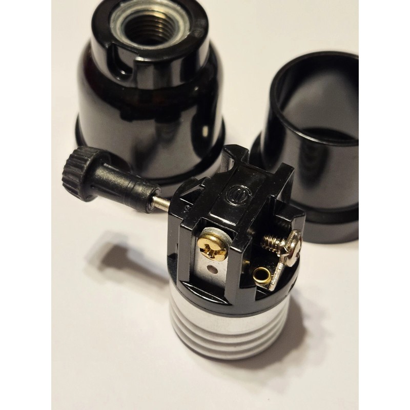 Lamp 3-WAY TURN KNOB PHENOLIC LAMP SOCKET WITH LARGE 1/2"