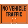 AccuformNMC "No Vehicle Traffic" Traffic Cone Top Sign, Combine With