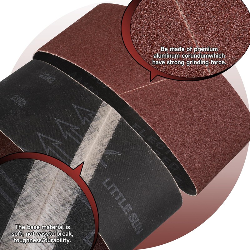 STEBRUAM Sanding Belt 75 x 457 mm,10PCS 60 Grit