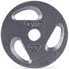 CAP Barbell placa de agarre estándar de 1 pulgada, individual, 1.13 kg                                                                                