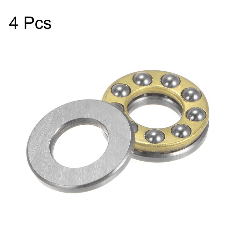 sourcing map 4pcs F6-12M Miniature Thrust Ball Bearings 6mm Bore