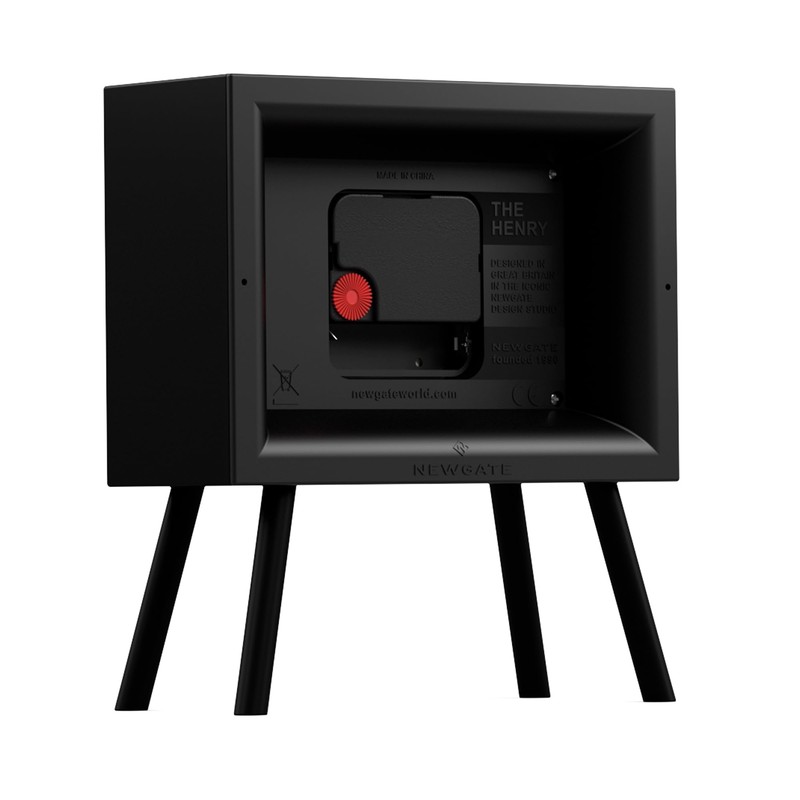 NEWGATE Henry Mantel Clock Black - No-Tick Silent Sweep Movement