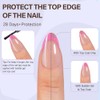 Misssix XBASICTIPS Uñas postizas francesas, 150 unidades, puntas de gel