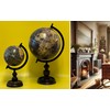 EXERZ SI-7001 Vintage Ball with Wooden Base, Black, 13 cm