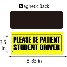 3 Pack New Driver Magnetic Sign for Car – Reflective Waterproof Magnet Decal for Vehicle – Easy to Remove & Reapply – Safety Alert for Other Drivers – Beginner Student Driver Sign for Car, SUV