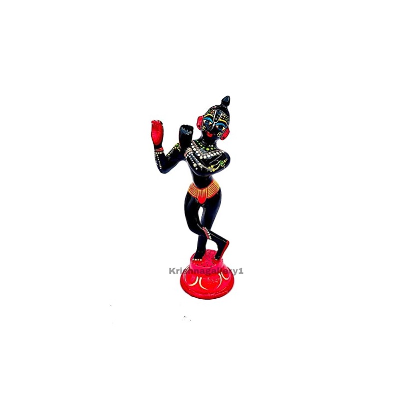 Vrindavan Shopi Brass Ashta Dhatu Lord Krishna Idol (Black, 4