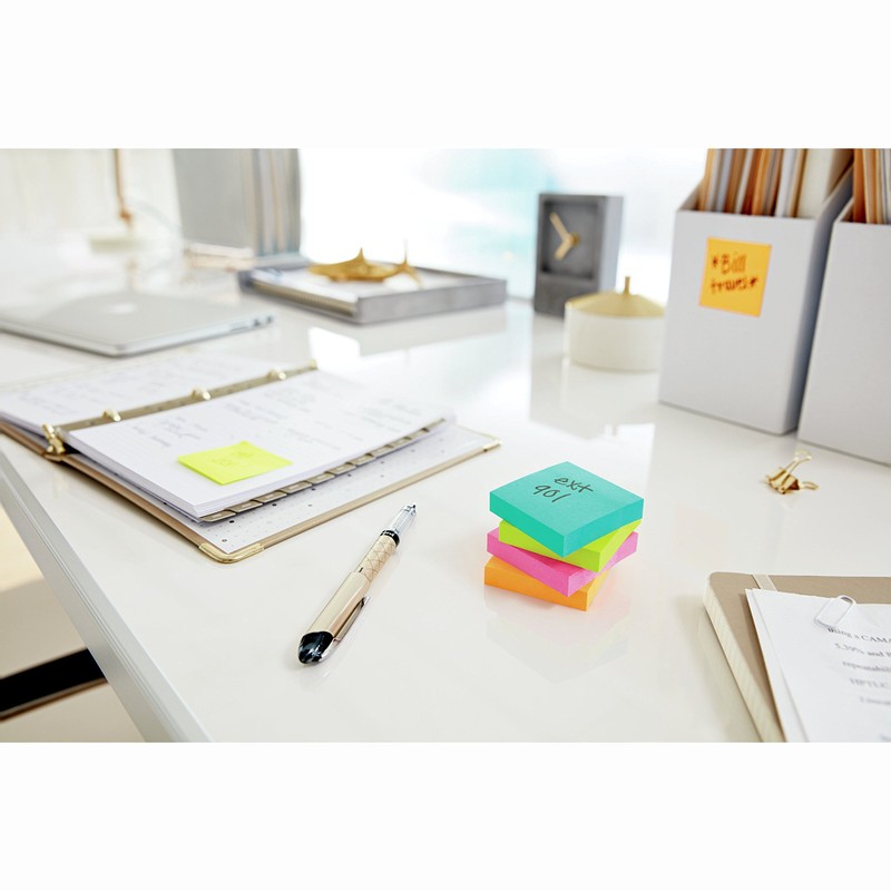 Post-it Super Sticky Notes, Assorted Sizes, Miami Collection, 3 Pads