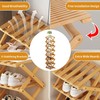 YYW Bamboo Shoe Rack for Entryway,Installation-Free and Foldable Vertical Shoe