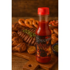 La Malacrianza Carolina Reaper Hot Sauce – 5.4 oz Bottle – Extreme Heat – Artisanal & Organic – Made in Costa Rica – For Spicy Food Challenges, Cooking & Flavor Boosting