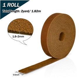 JinRuiKJ Full Grain Leather Strap - 1/2 Inch Wide 72 Inches Long Leather Strips - Very Suitable for DIY Arts & Craft Projects, Traction Ropes, Bag Straps, Furniture Handles - Crazy Brown