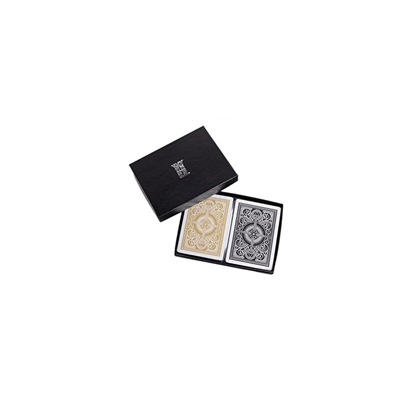 Kem Playing Cards Arrow Black and Gold Bridge Size Jumbo