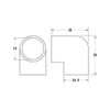 High Logic Elbow 0.7 inch (19 mm) Stainless Steel Pipe
