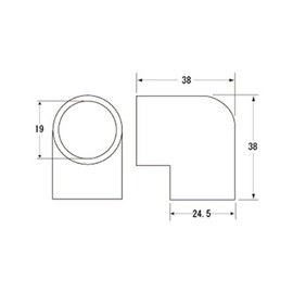 High Logic Elbow 0.7 inch (19 mm) Stainless Steel Pipe 0.7 inch (19 mm) v