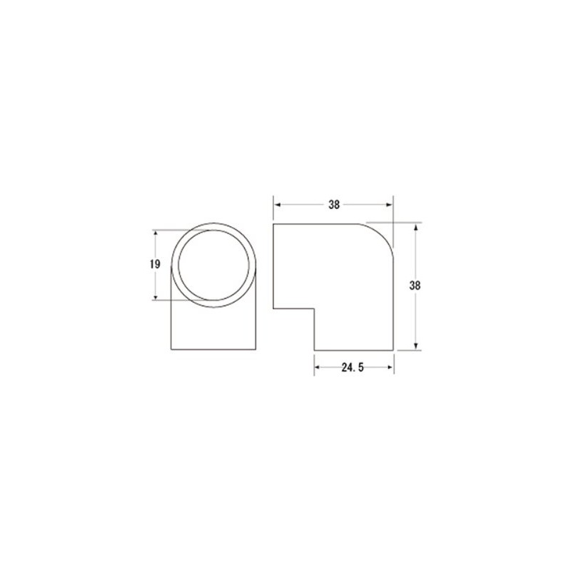 High Logic Elbow 0.7 inch (19 mm) Stainless Steel Pipe