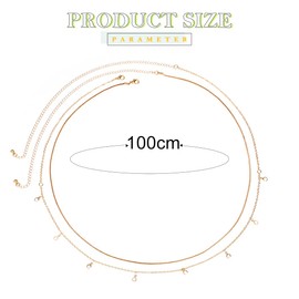 REETAN Gold Belly Waist Chain Bikini Sandbeach Rhinestone Body Jewelry for Women