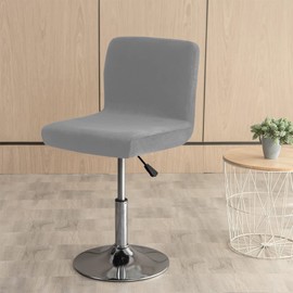Lehelife Bar Stool Covers Set of 2 Swivel Bar Stool Chair Velvet Protector Counter Height Chair Covers for Family Grey