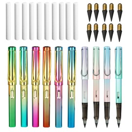 DOETYD 10 Pieces Infinity Pencils, Durable Writing, Eternal Pencil Forever, Inkless Pencil with Eraser for Writing, Drawing, Kids, School, Office, Home