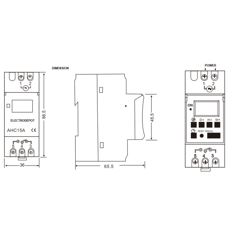 Electrodepot 220V 7 Day Timer Programmable 24 hrs Weekly Digital