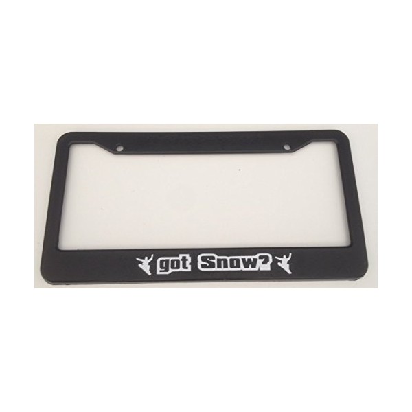 Got Snow ? With Snowboarder Image - Automotive Black License