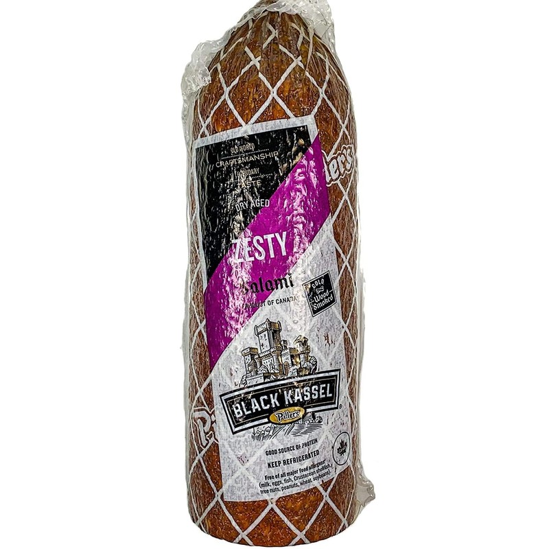 Zesty Brand Dry Aged Salami Sausage. Piller's (Black Kassel) Canada