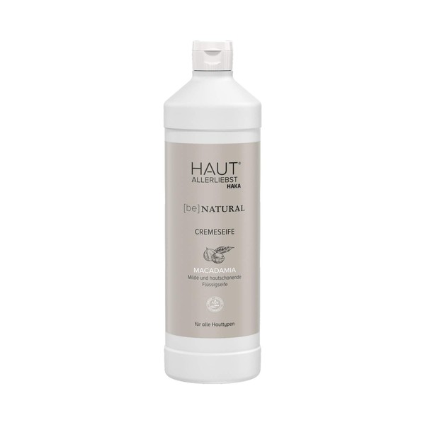 Hautlliebst Liquid Soap, Cream Soap Macadamia Mild and Skin-Friendly, 1 Litre Refill Bottle