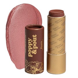 Poppy & Pout- Tinte de labios totalmente natural, tubo de cartón, relleno a mano, cera de abejas, vitamina E, aceite de coco, libre de crueldad animal, Al