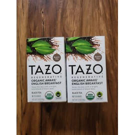 Tazo Tea Organic Awake English Breakfast Black Tea Bags, 16 Bags, Lot Of 2, NIB