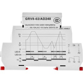 GAEYAELE Voltage Protection Relay AC/DC110V-240V Overvoltage and Undervoltage Protection(GRV8-02,AC/DC110V-240V)