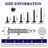 ZAMBASE 100PCS #10x1 Black Crosshead 410 Stainless Steel Self-Drilling Screws