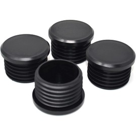 Design61 4 x cover plugs, diameter 33.7 mm, lamellar plugs with flat head for round 1 inch pipes