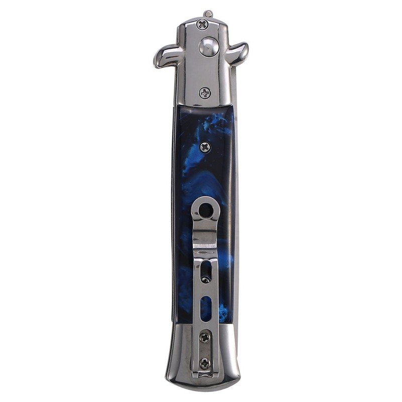 Men's Foldable Pocket Comb, Switchblade, Spring Folding Mechanism, Press Stud