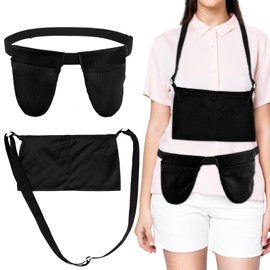 Oruola 2pcs Mastectomy Drain Holder, Adjustable Drain Holders for After Breast Surgery, Elastic Convenient After Tummy Tuck Must Haves, Drains Belt for Tummy Tuck for Patient Care,Black