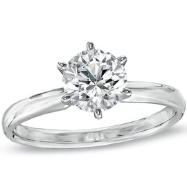 Women's 925 Sterling Silver Engagement Ring Wedding Rings Women 1 Carat 7A Cubic Zirconia Ring with Gift Box Engagement Wedding Gift, Non-precious metal