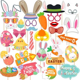 VYIBPDY Pack of 30 Easter Photo Box Accessories, Easter Photo Props, Party Decoration Photo Props, Photo Props Birthday, Photo Booth Props Party Accessories for Birthdays, Weddings, Easter,