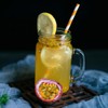 ALINK 100 Orange and White Striped Paper Straws, Biodegradable Disposable