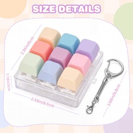 FunisFun Keyboard Fidget Toy Handheld Clicky Fidget Keyboard with Keychain Detachable Mechanical Clicker Adult Stress Relief Gifts for Leisure Moments (Style A)