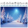 Fmarui 7x5ft Winter Wonderland Backdrop Christmas Trees Star of Bethlehem
