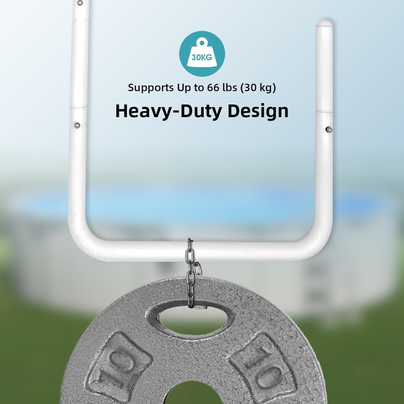 POOL HELPER Adjustable Solar Cover Holder for Steel-Wall Above Ground