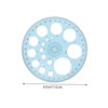 Operitacx Circular Protractor Measuring Ruler Set for Students 360 Degree