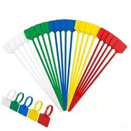 Nice Purchase Self-Locking Nylon Cable Ties with Writable Tags, Multi-Purpose Zip Ties for Home Office Garden Industrial (100, 8in Colorful)