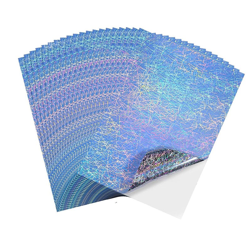 20 Sheets Printable Holographic Sticker Paper Waterproof Quick Drying A4